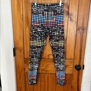 Terez Hi Shine Emoji Print Leggings XS NWT